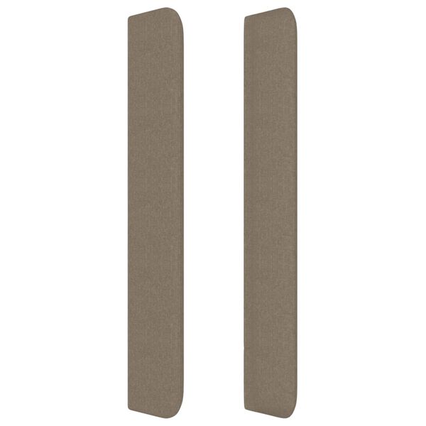 vidaXL S&auml;nggavel med kanter taupe 183x16x118/128 cm tyg