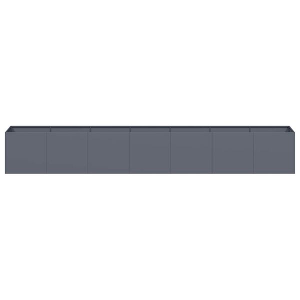 vidaXL Planteringsk&auml;rl antracit 280x40x40 cm kallvalsat st&aring;l