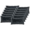 vidaXL Kudd&ouml;verdrag 12 st HEERLEN Antracit 40 x 80 cm PV Fleece