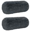 vidaXL Kudd&ouml;verdrag 2 st HEERLEN Antracit &Oslash; 15 x 40 cm PV Fleece