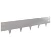 vidaXL Kant f&ouml;r gr&auml;smatta 50 pcs 100 x 20 cm St&aring;l Silver