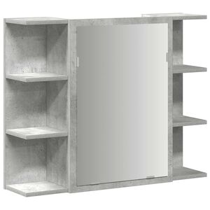 vidaXL Spegelsk&aring;p f&ouml;r badrum betonggr&aring; 80x20,5x64 cm konstruerat tr&auml;