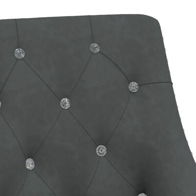 vidaXL Snurrbara matstolar 6 st mörkgrå sammet
