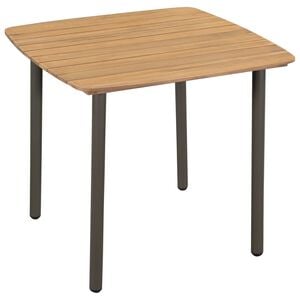 vidaXL Tr&auml;dg&aring;rdsbord 80x80x72cm massivt akaciatr&auml; och st&aring;l