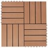 vidaXL Terrassplattor 11 pcs Teak 30 x 30 cm WPC