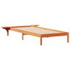 vidaXL S&auml;ngram med sidobord Vaxbrun 100 x 210 cm Massiv furu
