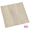 vidaXL Golvplankor 55 pcs Beige 5,11 m&sup2; PVC