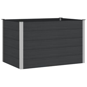 vidaXL Upph&ouml;jd odlingsl&aring;da Svart 150 x 100 x 91 cm