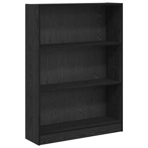 vidaXL Hyllsystem 80 x 24 x 109 cm Konstruerat tr&auml; Svart Ek