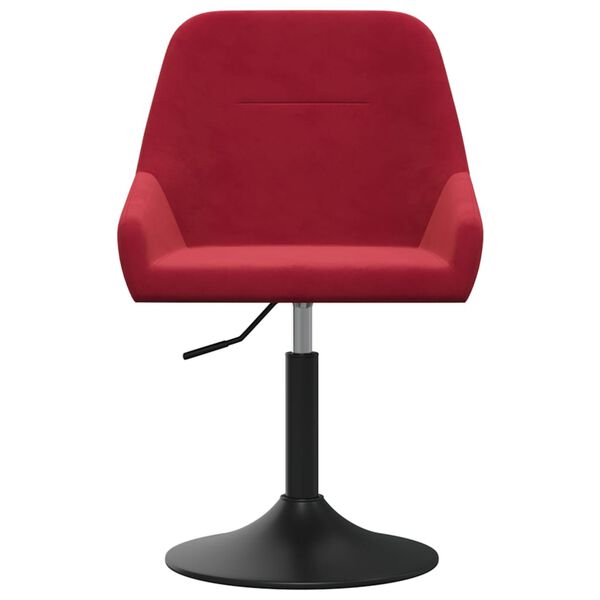 vidaXL Snurrbar matstol vinr&ouml;d sammet