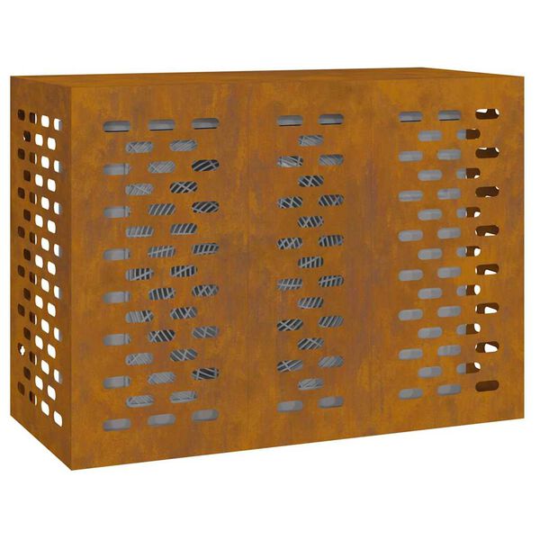 vidaXL Täckning för Luftkonditionering Rostig 110 x 50 x 80 cm