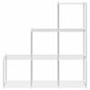 vidaXL Tubular Shelf med lagring Vit 129 x 27 x 132 cm Aluminium