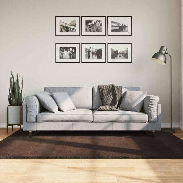 vidaXL Omr&aring;desmattor Rektangul&auml;r HUARTE Brun 200 x 140 cm Polyester