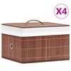 vidaXL F&ouml;rvaringsl&aring;dor bambu 4 st brun