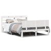 vidaXL S&auml;ngram med huvudgavel utan madrass vit 140x190 cm