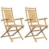 vidaXL Hopf&auml;llbara stolar 2 st 53x66x99 cm bambu
