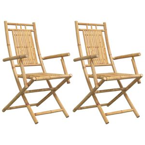 vidaXL Hopf&auml;llbara stolar 2 st 53x66x99 cm bambu