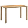 vidaXL Tr&auml;dg&aring;rdsbord beige 123x60x74 cm konstrotting & massivt akacia
