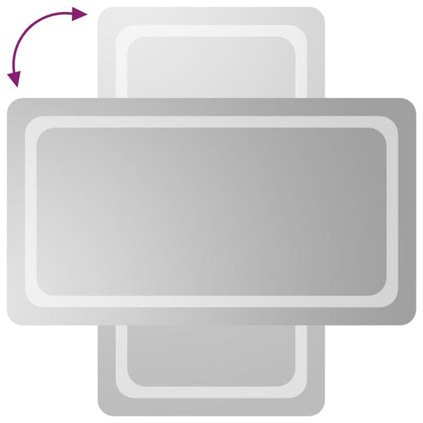 vidaXL Badrumsspegel LED 50x90 cm