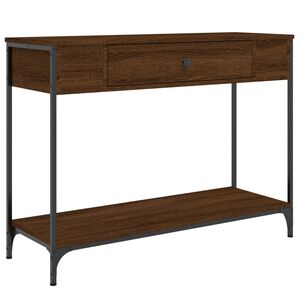 vidaXL Avlastningsbord brun ek 100x34,5x75 cm konstruerat tr&auml;