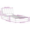 vidaXL Bed Frame without Mattress "Hanko" Blue 100x200 cm Fabric