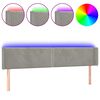 vidaXL S&auml;nggavel LED ljusgr&aring; 183x16x78/88 cm sammet