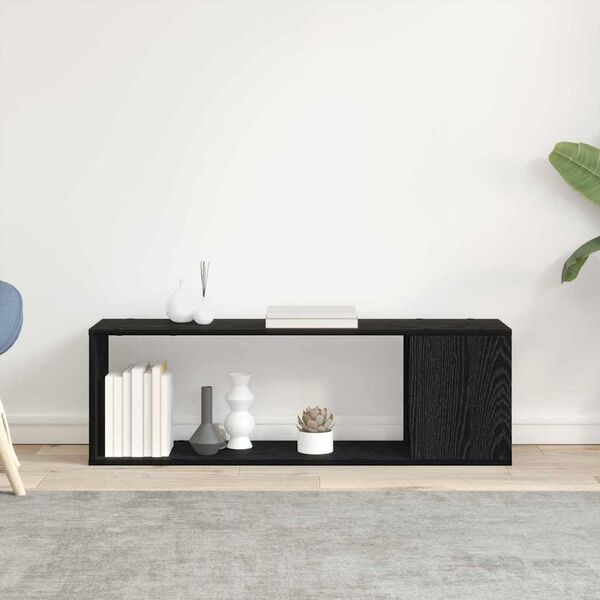 vidaXL TV-b&auml;nkset V&auml;ggmonterad Svart 100 x 24 x 63 cm Konstruerat tr&auml;