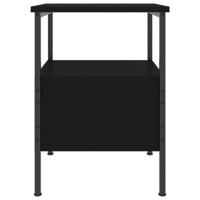 vidaXL Sängbord svart 34x36x50 cm konstruerat trä