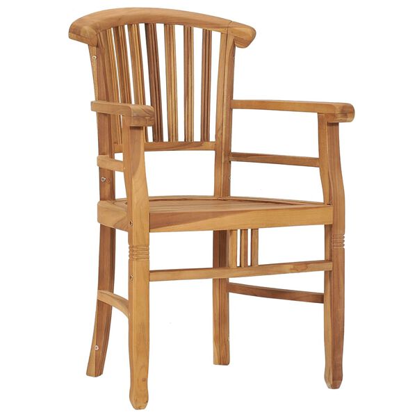 vidaXL Matgrupp f&ouml;r tr&auml;dg&aring;rden 3 delar massiv teak