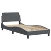 vidaXL Bed Frame "Dover" Dark Grey 90x200 cm Velvet