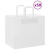 vidaXL Pappersp&aring;sar 50 st med handtag vit 32x22x28 cm