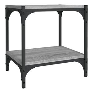 vidaXL Tv-b&auml;nk gr&aring; sonoma 40x33x41 cm konstruerat tr&auml; och st&aring;l