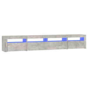 vidaXL Tv-b&auml;nk med LED-belysning betonggr&aring; 240x35x40 cm