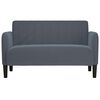 vidaXL Loveseat soffa m&ouml;rkgr&aring; 109 cm sammet