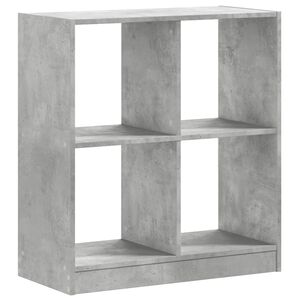 vidaXL Bokhylla betonggr&aring; 68,5x32x75 cm konstruerat tr&auml;