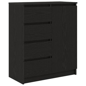 vidaXL Sk&auml;nk med l&aring;dor svart ek 71x35x84 cm konstruerat tr&auml;