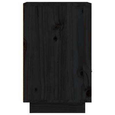 vidaXL Sängbord 2 st svart 40x34x55 cm massiv furu