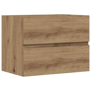 vidaXL Badrumssk&aring;p artisan ek 60x38,5x45 cm konstruerat tr&auml;