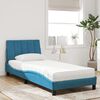 vidaXL Bed with Mattress "Hanko" Blue 90x190 cm Velvet
