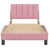 vidaXL Bed Frame without Mattress "Hanko" Pink 80x200 cm Velvet