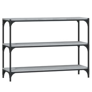vidaXL Bokhylla gr&aring; sonoma 100x33x70,5 cm konstruerat tr&auml; och st&aring;l