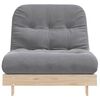 vidaXL Futonb&auml;ddsoffa med madrass 80x206x11 cm massiv furu