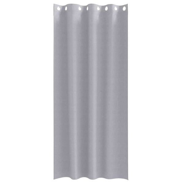 vidaXL M&ouml;rkl&auml;ggningsgardiner med Ringar 2 pcs Metallgr&aring; 225 x 140 cm