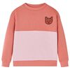 vidaXL Tr&ouml;ja f&ouml;r barn f&auml;rgblock rosa 104
