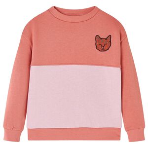 vidaXL Tr&ouml;ja f&ouml;r barn f&auml;rgblock rosa 104
