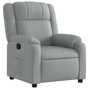 vidaXL Reclinerf&aring;t&ouml;lj ljusgr&aring; tyg