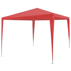 vidaXL Partyt&auml;lt R&ouml;d 300 x 300 x 255 cm PE och st&aring;l