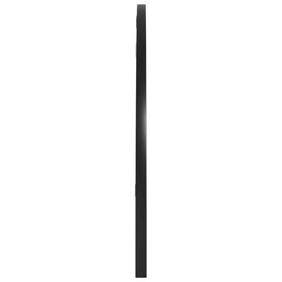 vidaXL Väggspegel svart 80x40 cm bågformad järn