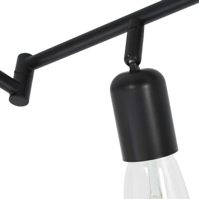 vidaXL Spotlight med 6 st glödlampor 2 W svart 30 cm E27