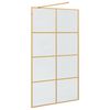 vidaXL Walk-in Duschv&auml;gg Guld 115 x 195 cm h&auml;rdat glas